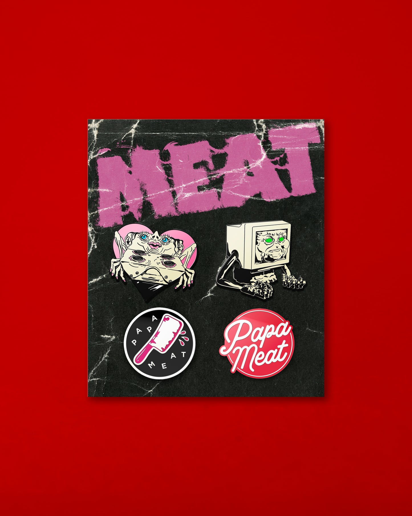 Papa Meat Pin Set