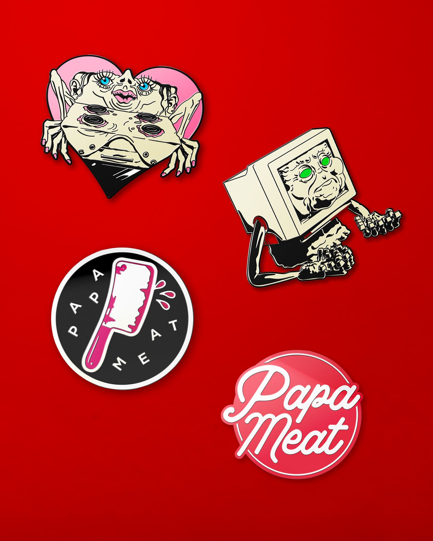 Papa Meat Pin Set
