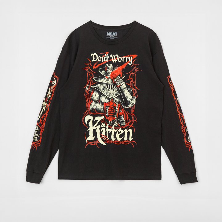 Meat Canyon Don't Worry Kitten Long Sleeve Tee