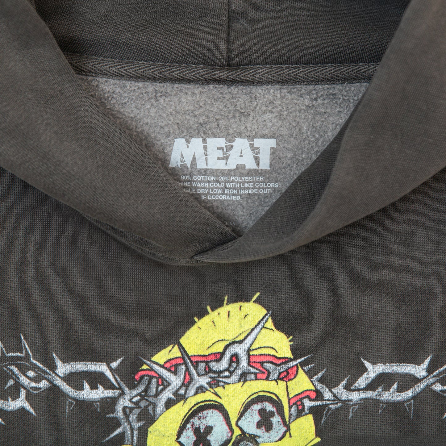 Meat Canyon Torn Hoodie - Pigment Black