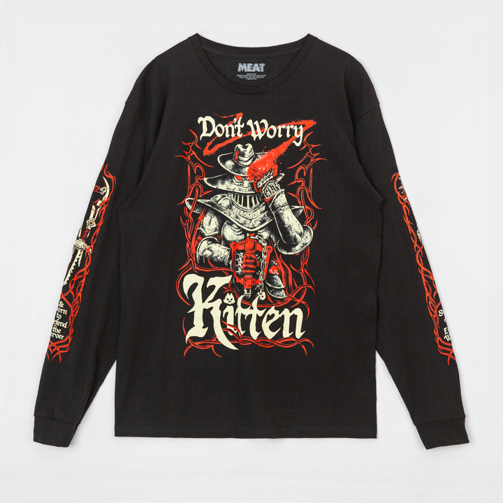 Meat Canyon Don't Worry Kitten Long Sleeve Tee