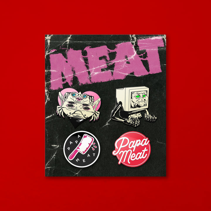 Papa Meat Pin Set